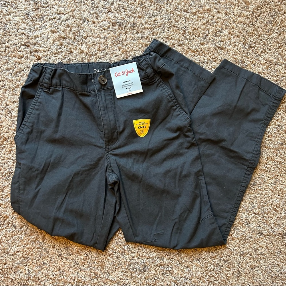 Cat & Jack boys size 10 skinny grey pants. NWT